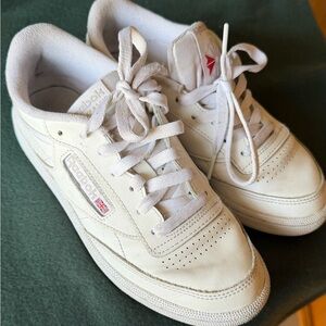 Reebok White Low-Top Sneaker Interior View